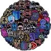 10 30 50PCS Mix Anime Neon Light Naruto One Piece Dragon Ball Stickers Decals DIY Scrapbook 1 - One Piece Shop