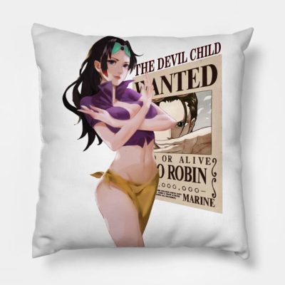 Nico Robin One Piece Wanted Throw Pillow Official One Piece Merch