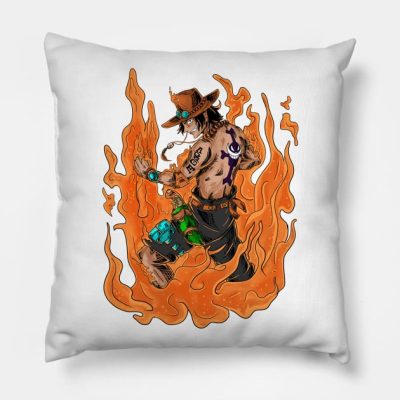 Portgas D Ace Throw Pillow Official One Piece Merch