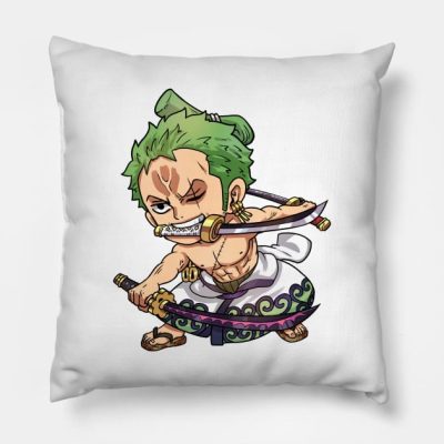 Roronoa Zoro One Piece Wano Country 3 Sword Style Throw Pillow Official One Piece Merch