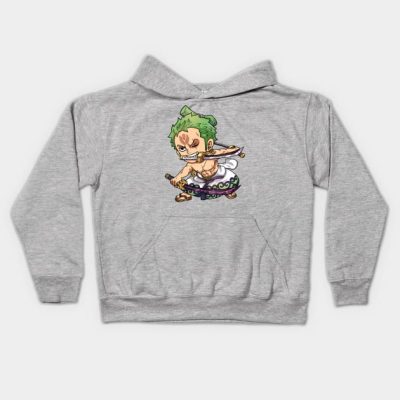 Roronoa Zoro One Piece Wano Country 3 Sword Style Kids Hoodie Official One Piece Merch