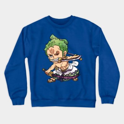 Roronoa Zoro One Piece Wano Country 3 Sword Style Crewneck Sweatshirt Official One Piece Merch