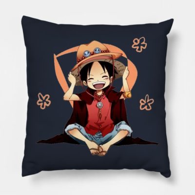 Luffy Happy Face Throw Pillow Official One Piece Merch