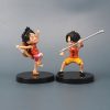 3pcs Set Anime One Piece 9cm Luffy Ace Sabo Figurine With Stick Weapoon Childhood PVC Action 5 - One Piece Shop