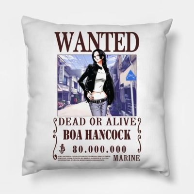 Boa Hancock One Piece Wanted Throw Pillow Official One Piece Merch