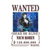 Nico Robin One Piece Wanted Throw Pillow Official One Piece Merch