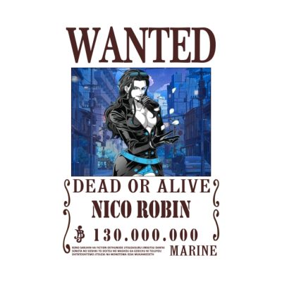 Nico Robin One Piece Wanted Throw Pillow Official One Piece Merch