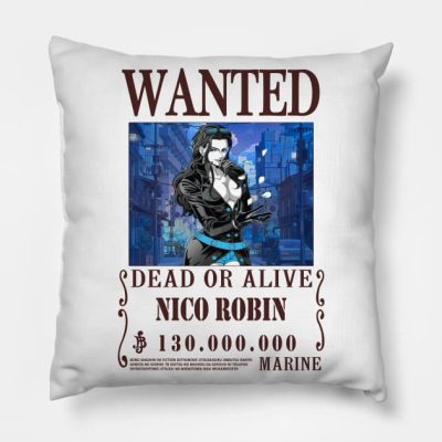 Nico Robin One Piece Wanted Throw Pillow Official One Piece Merch