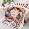 Anime Cartoon Flannel Blankets One Piece Luffy Air Conditioner Blankets for Winter Home Decor Fashion Party - One Piece Shop