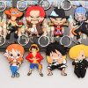 Anime Cartoon One Piece Keychain Pendant Luffy Sorron Choba Empress Soft Double sided Luggage Accessories Mobile 1 - One Piece Shop