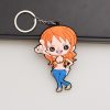 Anime Cartoon One Piece Keychain Pendant Luffy Sorron Choba Empress Soft Double sided Luggage Accessories Mobile 5 - One Piece Shop