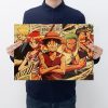 Anime One Piece Character Collection Vintage Kraft paper poster Home Decor Painting Bedroom Background Stickers 50 4 - One Piece Shop