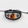 Anime One Piece Cosplay Charm Bracelet Luffy Zoro Chopper Robin Time Gem Leather Beaded Bracelets for 2 - One Piece Shop