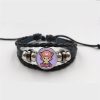 Anime One Piece Cosplay Charm Bracelet Luffy Zoro Chopper Robin Time Gem Leather Beaded Bracelets for 3 - One Piece Shop