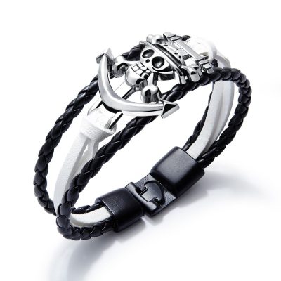 Anime One Piece Cosplay Charm Bracelets Monkey D Luffy Role Play Skull Bracelet for Men Women - One Piece Shop