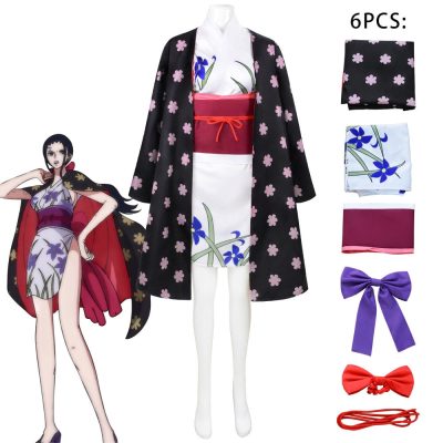 Anime One Piece Nico Robin Cosplay Costumes Kimono Dress Wano Country Miss All Sunday Halloween Costumes - One Piece Shop