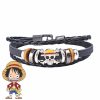 Anime One Piece Nika Monkey D Luffy Leather Bracelet Cosplay Unisex Adjustable Punk Wristband Jewelry Props - One Piece Shop