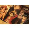 Anime One Piece Three Brothers White Beard Red Hair Dragon Kraft paper vintage poster bar cafe 5 - One Piece Shop