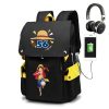 BANDAI One Piece Anime Backpack USB with Charging Port Large Capacity School Bag Cosplay Bookbag for 3 - One Piece Shop