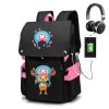 BANDAI One Piece Anime Backpack USB with Charging Port Large Capacity School Bag Cosplay Bookbag for 4 - One Piece Shop