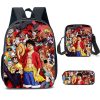 Bandai One Piece Cartoon Shoulder backpack Anime backpack bag Luffy fashion School Bag Cosplay Bookbag Three - One Piece Shop