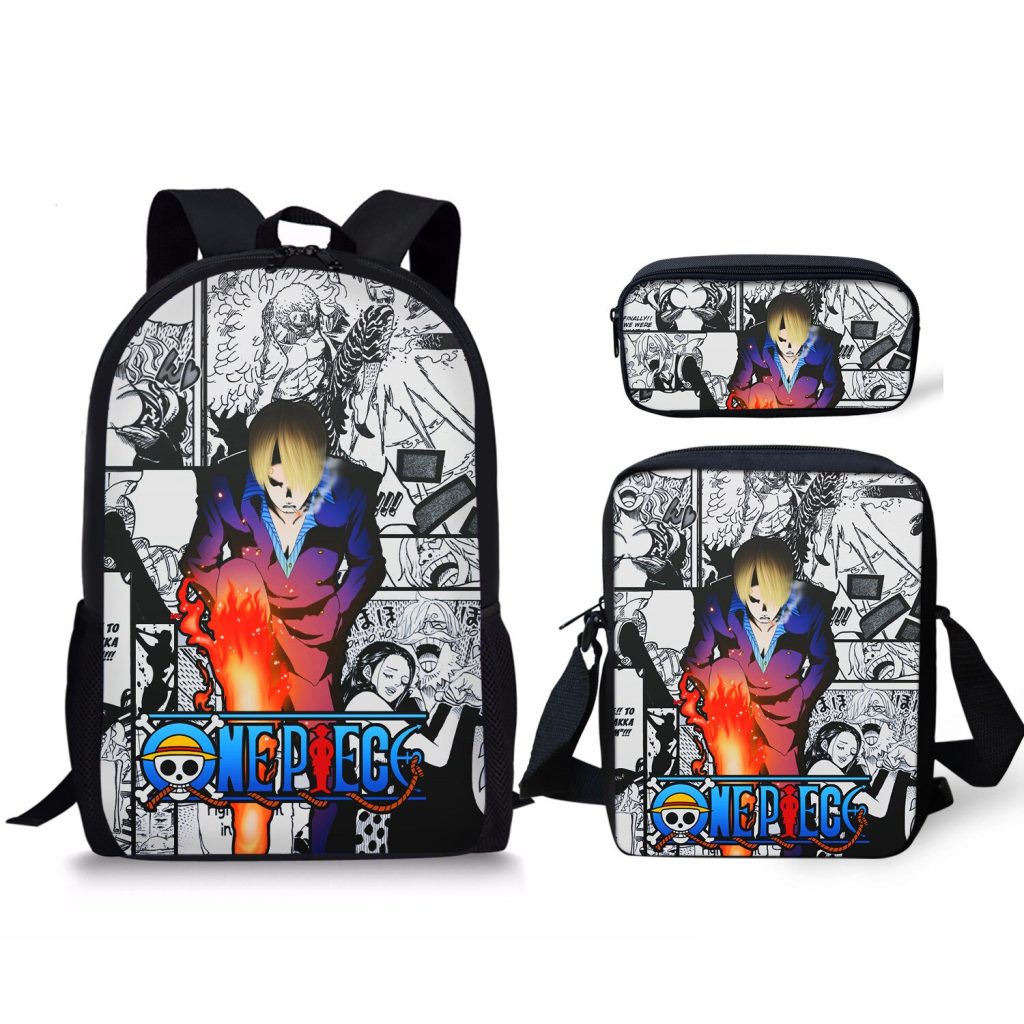 Bandai One Piece ONEPIECE Anime Peripheral Backpack Shoulder Bag Large capacity Student Pencil Case Children s 3 - One Piece Shop