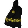 Black Trafalgar Law One Piece AOP Hooded Cloak Coat SIDE Mockup - One Piece Shop