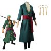 Kostum Cosplay Anime One Piece Roronoa Zoro Kostum Halloween Pakaian Peran Kimono Pakaian Seragam Pesta Set 1 - One Piece Shop