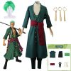 Kostum Cosplay Anime One Piece Roronoa Zoro Kostum Halloween Pakaian Peran Kimono Pakaian Seragam Pesta Set - One Piece Shop