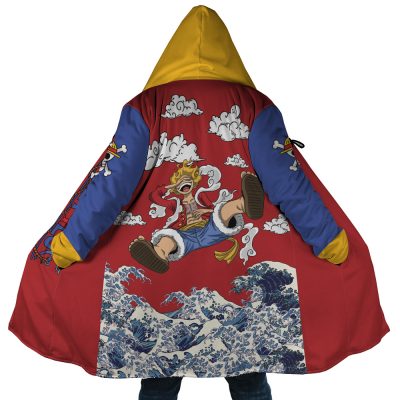 Luffy Gear 5 Sea Wave OP AOP Hooded Cloak Coat MAIN Mockup - One Piece Shop