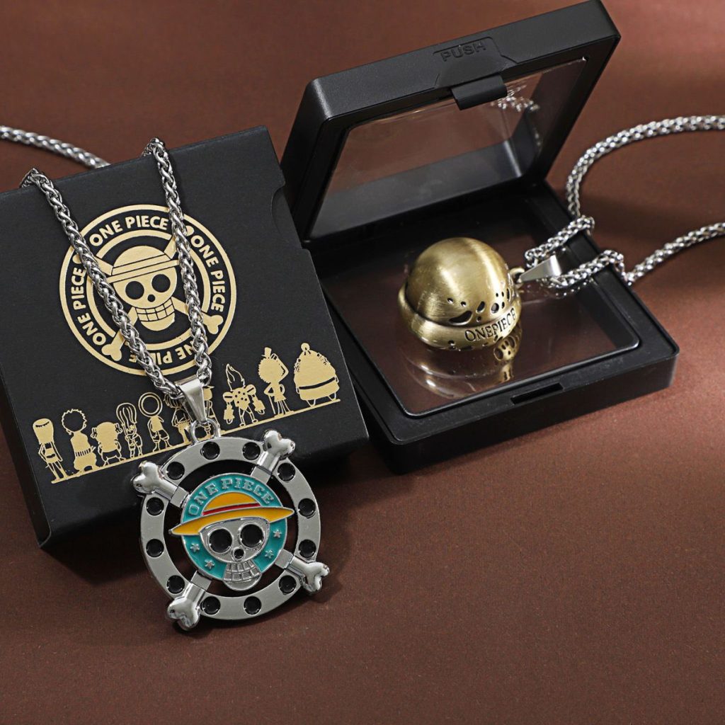 New anime One Piece Luffy necklace men and women straw hat Ace around metal pendant Luo 3 - One Piece Shop