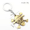 ONE PIECE Luffy Skull Rudder Keychain Anime Rotatable Metal Keyring 3D Luffy Skull Key Ring for 5 - One Piece Shop