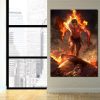 One Piece Angry Realistic Ace Fire Fist Revenge 1pc Wall Art 2 - One Piece Shop