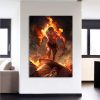 One Piece Angry Realistic Ace Fire Fist Revenge 1pc Wall Art 3 - One Piece Shop