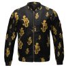 One Piece Belly Monetary Symbol Pattern Bomber Jacket Front - One Piece Shop