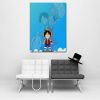 One Piece Chibi And Adult Straw Hat Luffy Blue 1pc Wall Art 2 - One Piece Shop