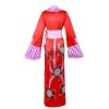 One Piece Cosplay Boa Hancock Costume Sexy Empire Red Kimono Dress Anime Clothing Halloween Costumes For 4 - One Piece Shop