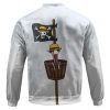 One Piece Luffy Cartoon Art Straw Hat Logo Bomber Jacket Back - One Piece Shop