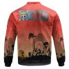 One Piece Straw Hat Pirates Silhouette Red Bomber Jacket Back - One Piece Shop