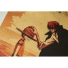 Room Decor Anime One Piece Sea revenge ancient kraft paper printed poster family room decorative aesthetics 4 - One Piece Shop