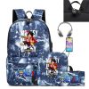 Three piece Set of Cartoon Riman One Piece USB Youth Student Schoolbag Male and Female Backpack 2 - One Piece Shop