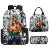 Three piece Set of One Piece Surrounding Luffy Backpack Primary and Secondary School School Bag Children 4 - One Piece Shop