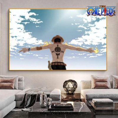 beautiful sky one piece portgas d ace wall art 469 - One Piece Shop
