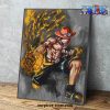 fire portgas d ace one piece wall art with framed 728 - One Piece Shop