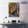 luffy combat one piece wall art with framed 602 - One Piece Shop