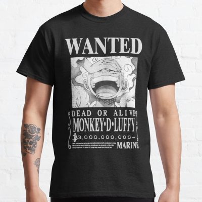 Monkey D Luffy Gear 5 Wanted Bounty Poster Nika 4Th Yonko T-Shirt Official One Piece Merch