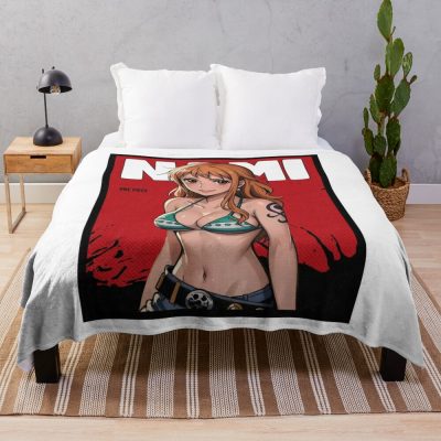 Nami Red Comic Design V3 Throw Blanket Official One Piece Merch