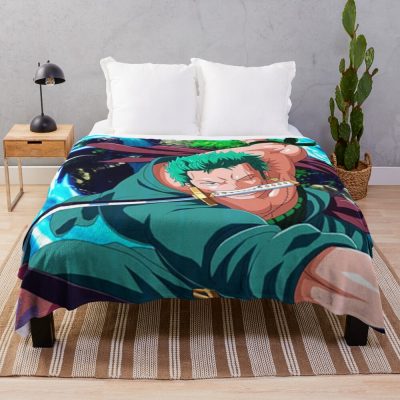 Roronoa Zoro Art Throw Blanket Official One Piece Merch