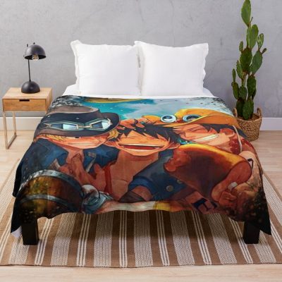 One Piece Luffy Ace Sabo Throw Blanket Official One Piece Merch