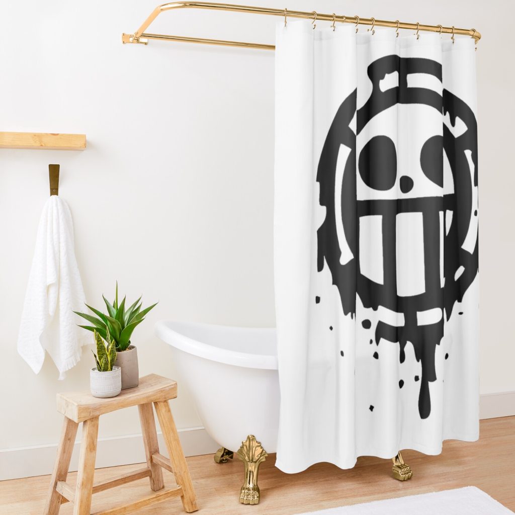 Trafalgar D. Water Law Logo Shower Curtain Official One Piece Merch